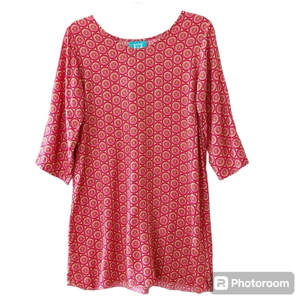 Escapada Citrus Medallion Print Swim Cover Up / Mini Dress Size XS